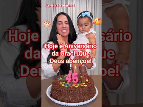 Hoje é Aniversário da Graci! Que Deus abençoe #shorts #gracielelacerdaoficial #zezedicamargo
