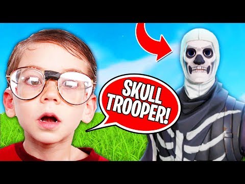 How Kids REACT to Skull Trooper (Fortnite Battle Royale)