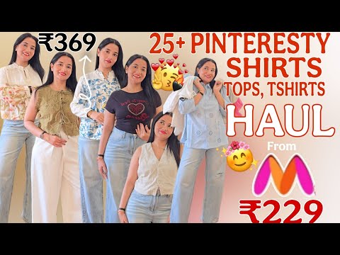 *25+ PINTERESTY PRODUCTS* Best MYNTRA Pinteresty Tops & Shirts Haul Starting at ₹229 🔥 *MYNTRA HAUL*