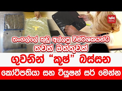 ගුවනින් "කූෂ්" බස්සන කෝටිපතියා සහ ටියුෂන් සර් මෙන්න