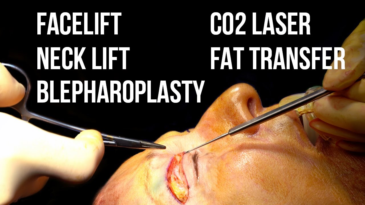 Plastic surgery procedures on a patient.