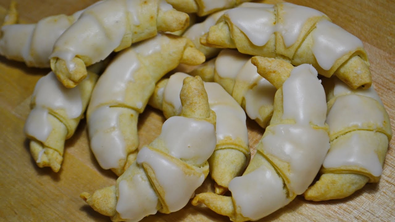 Песочные Рогалики с Ореховой и Маковой Начинкой Рождественская Выпечка Sandy Bagels