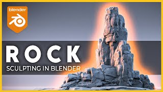 Creating a Perfectly Detailed Rock in BLENDER - Sculpting Timelapse