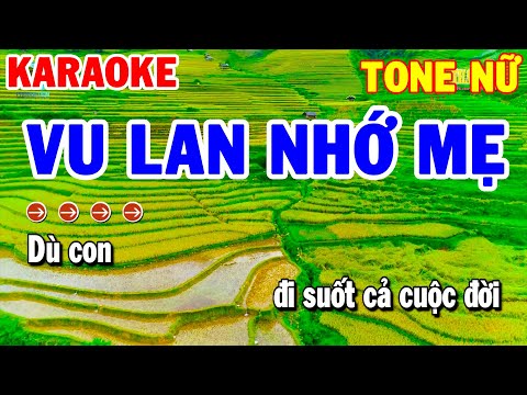 Karaoke Vu Lan Nhớ Mẹ Tone Nữ | Nhạc Sống Beat Hay Dễ Hát 2022