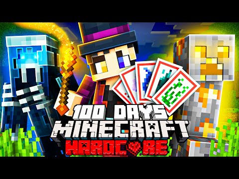 I Survived 100 Days as a MAGICIAN in Hardcore Minecraft