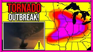 🔴BREAKING - Tornado Outbreak With EF-3+ Tornadoes, 90mph Winds, 3-Inch Hail Possible Today!