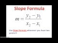 Finding Slope from Tables and Points