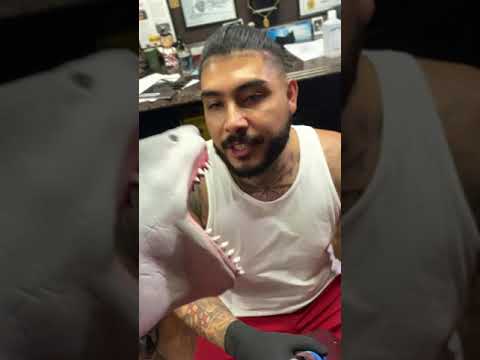 SHARK PUPPET GETS A TATTOO AGAIN!!!!!