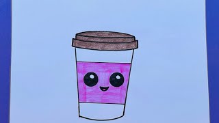 تعليم الرسم للأطفال/رسم كوب كيوت للأطفال/رسم سهل للاطفال#drawing #art 