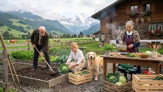 Peaceful Swiss Countryside Life: Harvesting Fresh Vegetables, Cooking & Feeding Farm Animals