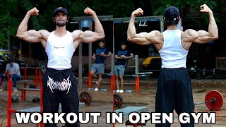 BICEP AND TRICEP WORKOUT IN OPEN GYM