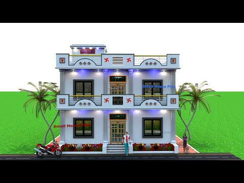 32x42 डबल फ्लोर घर का डिज़ाइन | Modern 2 Floor House Front Design | Small House Plan