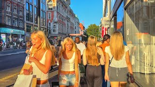London Summer Streets | Golden Light West End Walk Tour 2025 | 4K HDR