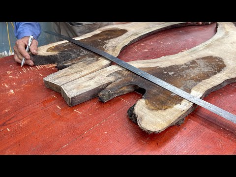 How To process Deformed Wooden Panels Into Unique Products // Great Display Cabinet Design