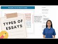 Types of Essays and Their Purposes