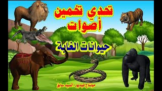 أتحداك هل يمكنك تخمين صوت الحيوان 🔊تحدي تخمين 20 أصوات حيوانات الغابة 🤯 للكبار والصغار#animal_sounds