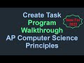 Exploring the Create Task for AP Computer Science Principles