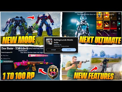 BGMI NEXT ULTIMATE SET / 3.9 UPDATE NEW MODE / A14 1 TO 100 RP REWARDS / BIKE DRIFT & NEW GUN
