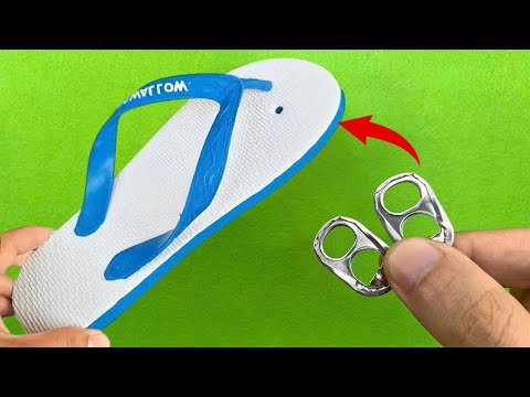 Stop throwing away your slippers!This simple fix using tin lid will save you money- creation secret