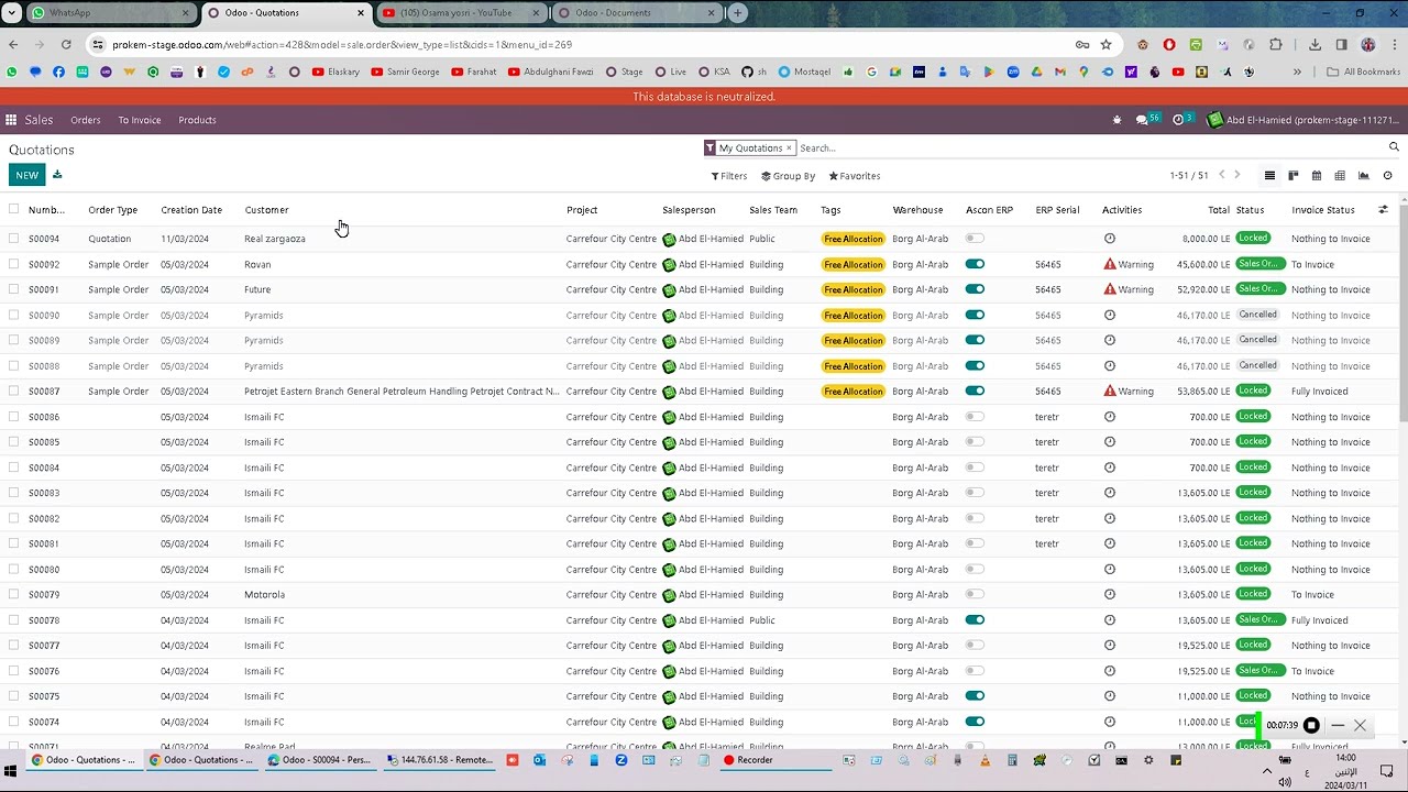 Odoo - Sales Order Approval | 12.03.2024

