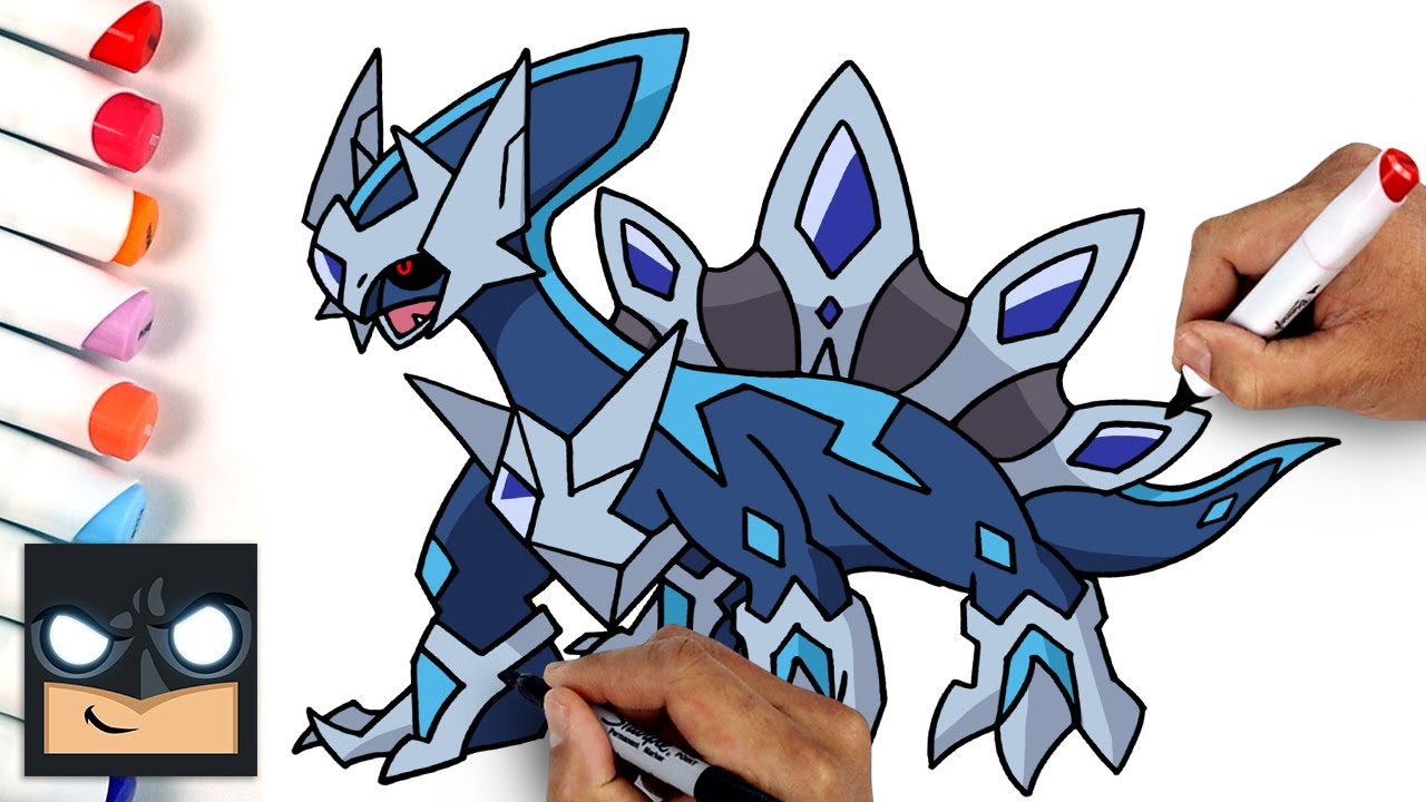 How To Draw Mega Dialga - Pokemon Draw and Color Tutorial