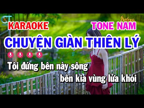 Karaoke Chuyện Giàn Thiên Lý – Tone Nam Nhạc Sống Trữ Tình Beat Hay