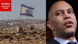 YouTube video thumbnail: Jeffries Asked About Dems Backing West Bank Settlement Sanctions: 'What's Your Assessment?'