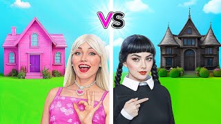 BIG vs TINY House Challenge 🏠 DIY Building Hacks and Fun Crafts by 123 GO!