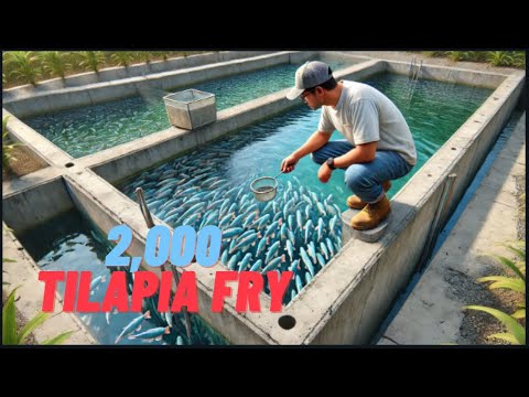 2000 Tilapia Fry : 3 Weeks of Care & Checking Their Growth!