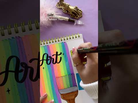 DIY Colorful Front Page Idea | Art Notebook 🎨 #shorts #frontpage #nhuandao