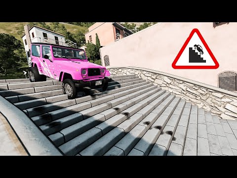 Cars vs Stairs BeamNG.Drive #2 || FK Metaverse ||