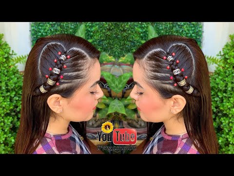 hermoso peinado trenza corazón ❤️, peinados San Valentín