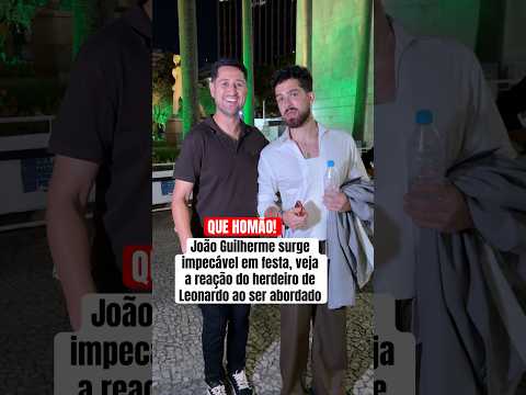 João Guilherme surge impecável em festa, veja a reação do herdeiro de Leonardo ao ser abordado