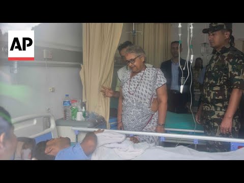 YouTube video thumbnail: Nepal's new Interim Prime Minister Visits Injured Protesters in Hospital