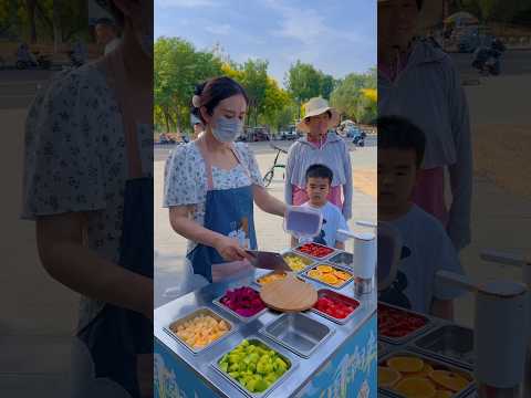 🥰 Satisfying with street food 🥳 #streetfood #satisfying #satisfyingvideo