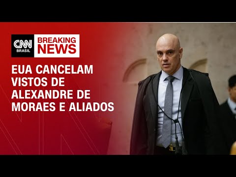 Estados Unidos cancelam vistos de Alexandre de Moraes e de aliados | CNN PRIME TIME