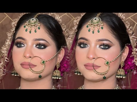 Nikkah Bridal Makeup Tutorial by @Manveenmakeovers #shortsviral #bridalmakeup #makeuptutorial