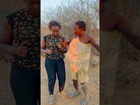 Wild Hunter danced with the Beutiful girl #comedy #trending #funny #africantribe