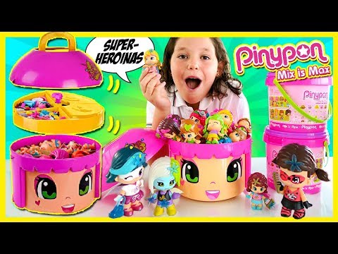 ¡¡Nueva PINYPON gigante!! 😄  SUPER HEROINAS Pinypon Edición Limitada de NAVIDAD * CABEZÓN Sorpresa