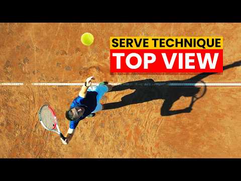 Tennis Serve Technique In Slow Motion From Top View