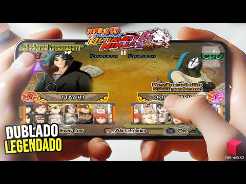 FICOU BOM DEMAIS! Naruto Shippuden Ultimate Ninja 5 Plus DUBLADO e LEGENDADO Pt/BR No Celular/PC/PS2