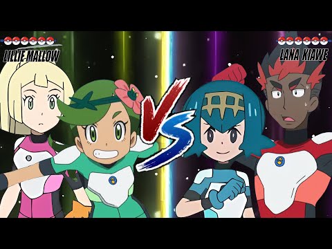 Pokémon Battle: Lillie and Mallow vs Lana and Kiawe