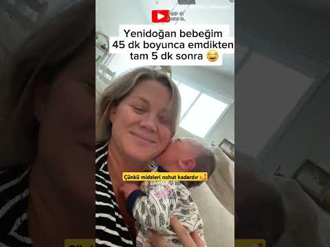 Yenidoğan bebeğim 45 dk emzirdikten 5 dk sonra tekrar acıkmıştır 😂🥰