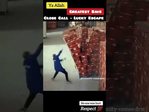Ya Allah☝️Greatest Save.😱❤️💯#shorts #short #status #respect Close Call During Warehouse Inspection