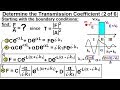 Transmission Coefficient and Wave Functions