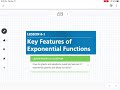 Key Features of Exponential Functions