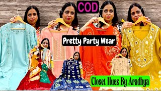 Stunning Party Wear Suits, Shrug Style Suits, Kimono Style Top, Kaftan & Cord Set at Closet Hues BA