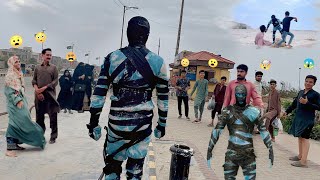 Glacier Mummy cosplay in Pakistan 😲  Caught amazing public reactions 😳Everyone got scared😱