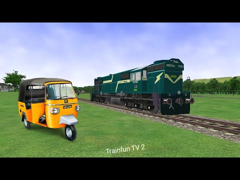 Train engine Crossing the trainrode 🚉 Stops the Train Simulator | Copyright Free train