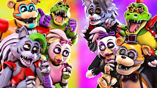 [SFM FNaF] Security Breach vs Top 5 FIGHT Animation